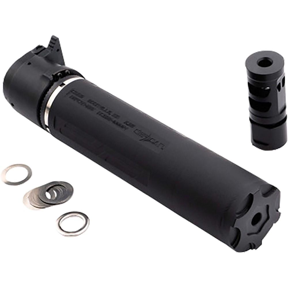 CMMG DefCan 57 suppressor in Cerakote black for 5.7x28mm and 4.6x30mm