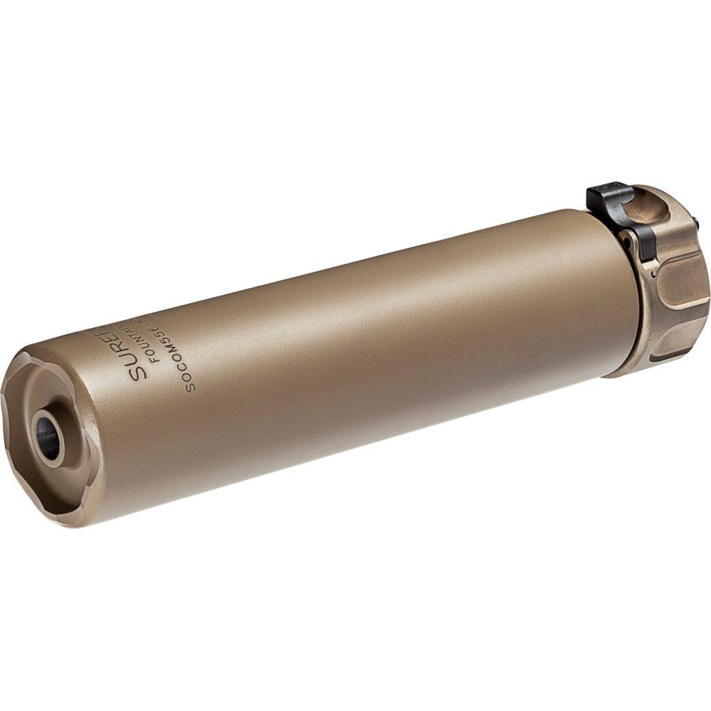 SureFire SOCOM556-RC2 2nd Gen 5.56 suppressor in flat dark earth finish