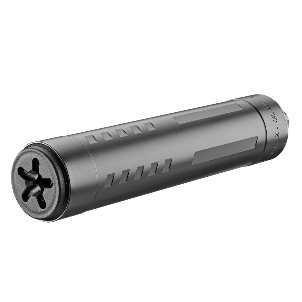 FN Catch 22 Ti rimfire suppressor, black Cerakote finish, 5.25 in, 1/2-28 thread