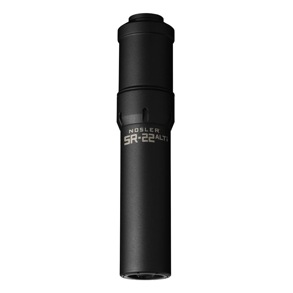 Nosler SR-22ALTi .22 LR suppressor in black, 7.53 in, 1/2x28 thread