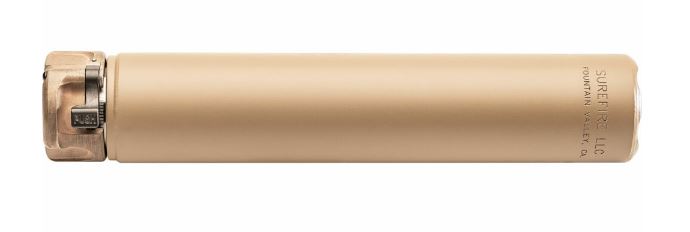 Surefire SOCOM762-Ti2 7.62mm titanium suppressor in Flat Dark Earth finish