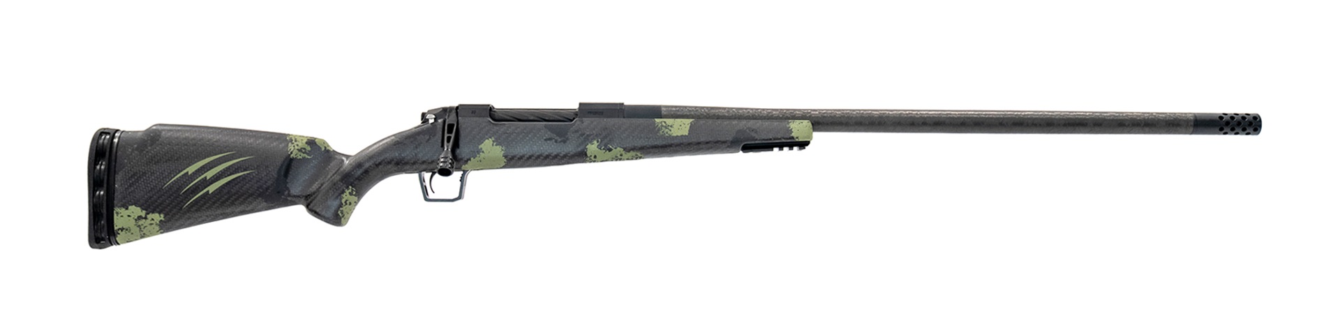 FIERCE FIREARMS CF ROGUE 7MM BC BLK/FRT 24" carbon forest camouflage rifle.