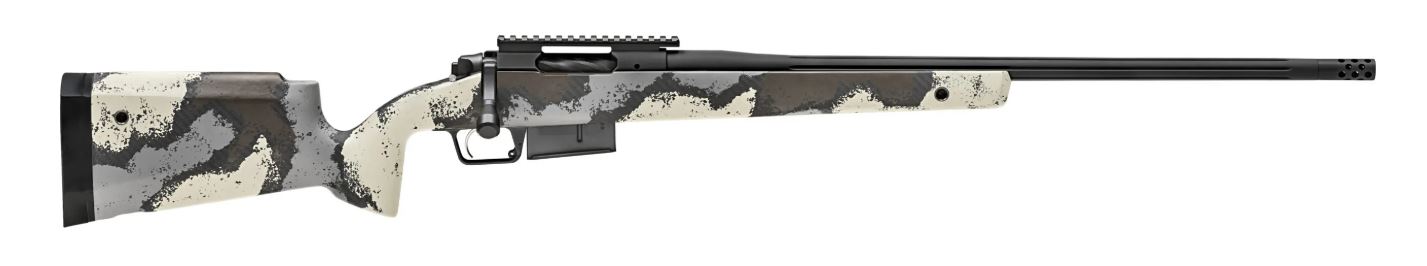 Springfield Armory Waypoint 6.5PRC rifle in desert color, fixed stock.