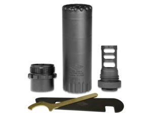 Yankee Hill Turbo K-RB 5.56 QD suppressor in matte black with muzzle brake and Phantom adapter