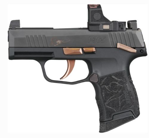 SIG P365 ROSE 380ACP W/ROMEO- - RS (2)10RD MAN SAFETY BLACK