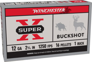 WINCHESTER SUPER-X 12GA 2.75" - #1 BUCK 16 PELLETS 5RD 50BX/CS