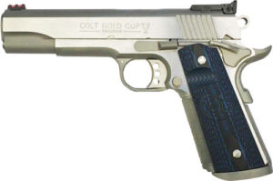 COLT GOLD CUP TROPHY 38 SUPER - 5" 9RD STAINLESS BLUE G10 GRIP