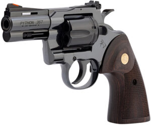 COLT PYTHON 357MAG 3" 6RD - BLUED WALNUT GOLD MEDALLION