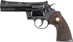 COLT PYTHON 357MAG 4.25" 6RD - BLUED WALNUT GOLD MEDALLION