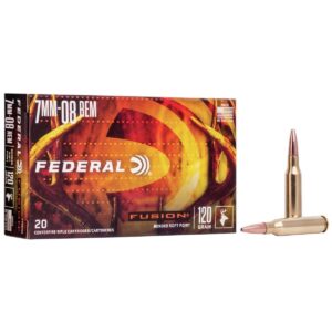 Federal Fusion Rifle Ammunition 7mm-08 Rem 120 gr BTSP 3000 fps - 20/ct
