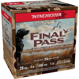 Winchester Final Pass Shotshells 20ga 3" 1oz 1300 fps #2.5 & #4 25/ct