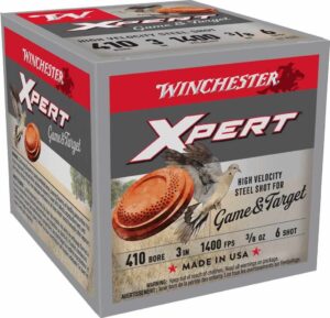 Winchester Xpert Steel Shotshells .410 ga 3" 3/8 oz 1400 fps #6 25/ct
