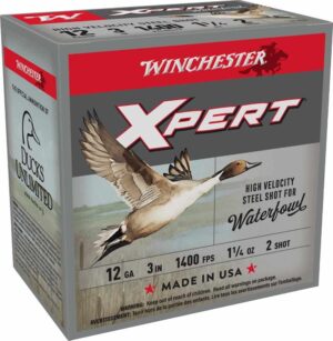 Winchester Xpert High-Velocity Steel Shotshells 12 ga 3" 1-1/4 oz 1400 fps #2 25/ct
