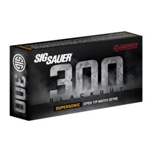 Sig Sauer Supersonic Open Tip Match Rifle Ammunition .300 AAC Blackout 125gr OTM 2200 fps 20/ct