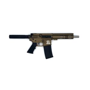 GLFA 223 Wylde AR-15 Handgun .223 Wylde 30rd Magazine 7.5" 1/2x28 Threaded Barrel Bronze Stainless Steel