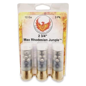 Reaper Defense Exotic Ammo Rhodesian Jungle Shotshells 12 ga 2-3/4" 1150 fps  #4/#2/00 3/ct