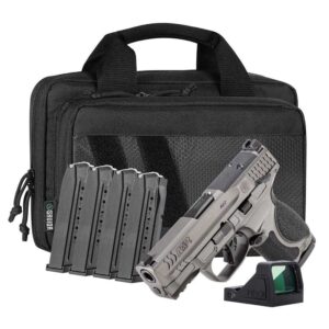 S&W M&P9 Metal M2.0 Handgun Bundle 9mm Luger 15rd Magazine(5) 3.6" Barrel Thumb Safety Viridian RFX11 and Savior Bag