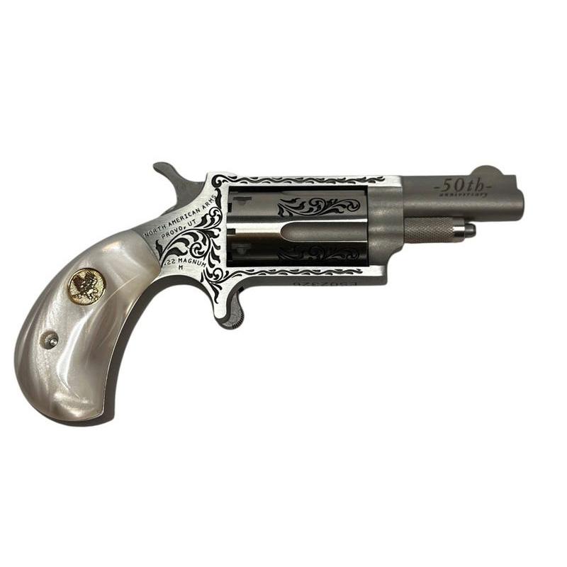 NAA  50th Anniversary Stainless Steel Handgun .22 WMR 5rd Capacity 1.625" Barrel White Pearl Grip Limited Edition