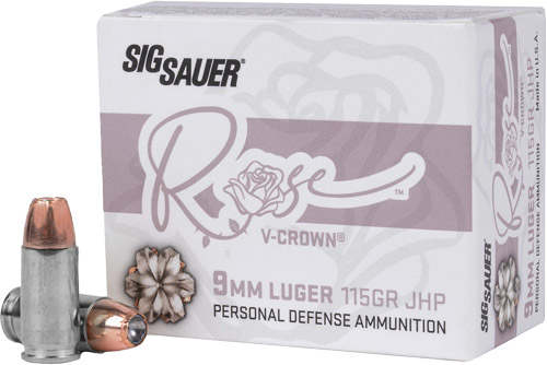 SIG AMMO 9MM 115GR ELITE - V-CROWN JHP 20RD 10BX/CS