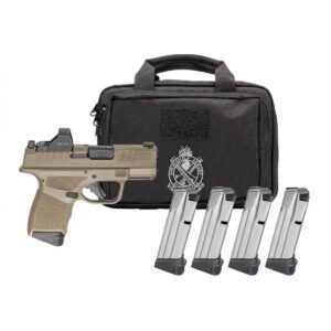 Springfield GEAR PAC Hellcat Micro-Compact OSP Handgun 9mm Luger 11(1)&13(3)rd Magazines 3" Barrel Desert FDE Viridian RFX11 Bag