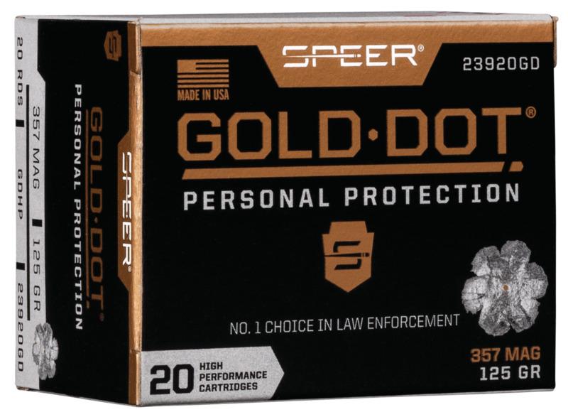 Speer Gold Dot Handgun Ammunition .357 Mag 125 gr HP 1450 fps 20/ct
